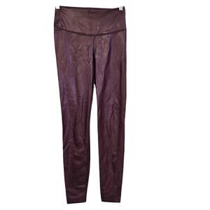 White House Black Market Purple The Runway Faux Leather Leggings Size 2 Grunge